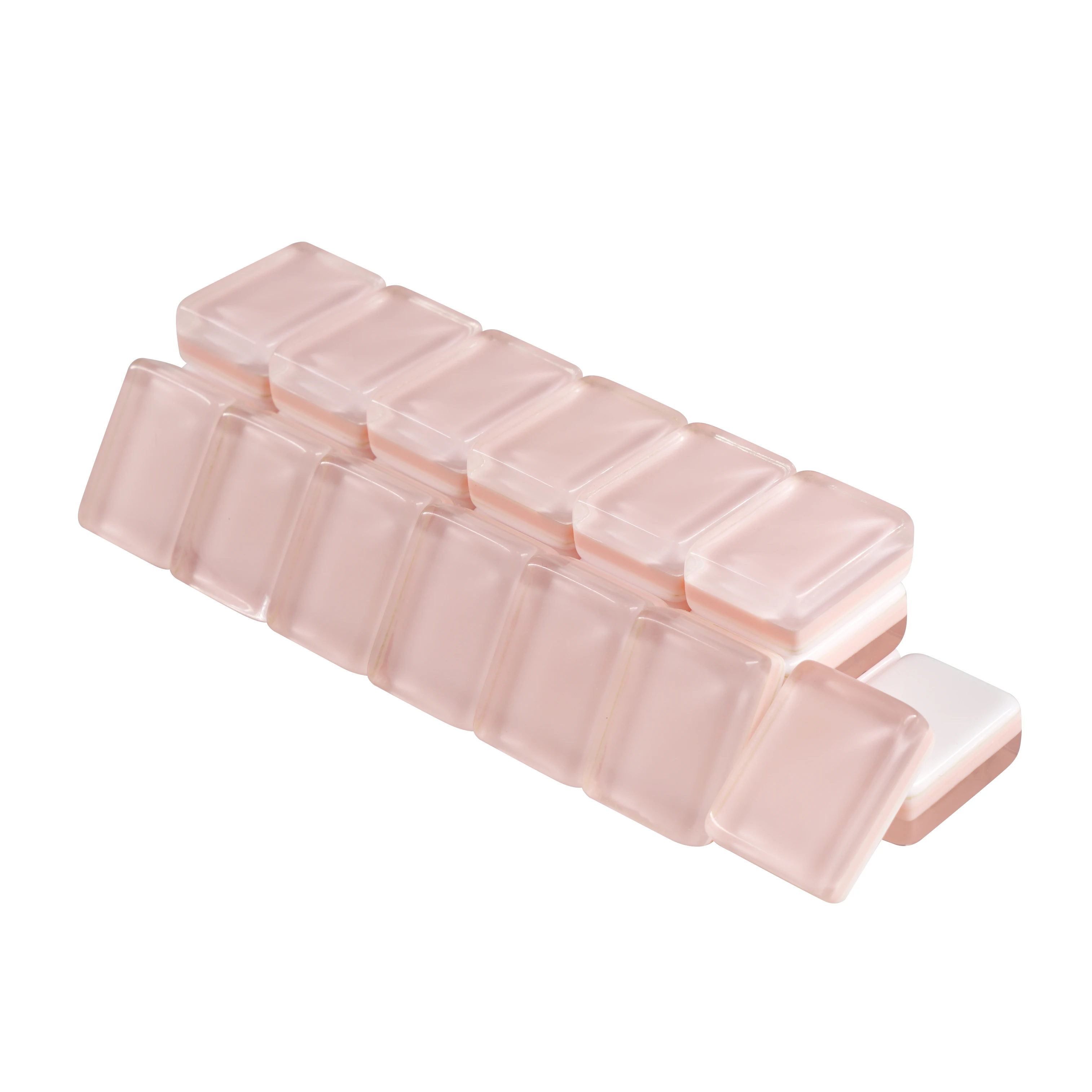 Pink Triple-layered Blank Mahjong Tiles Customizable American Singapore Malaysia Chinese Mahjong Jeu Tiles Set