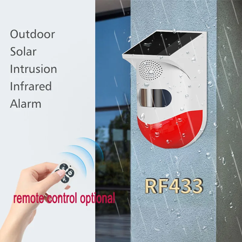Factory Wholesale 120Db Burglar Led Solar Sound Light Alarm