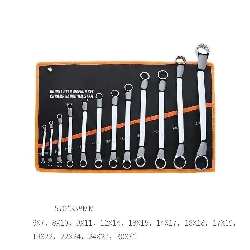 High-grade Chromium Vanadium Steel 6-32MM Ratcheting Combination Wrench Flexible Ratchet Wrench Spanner Tool Set