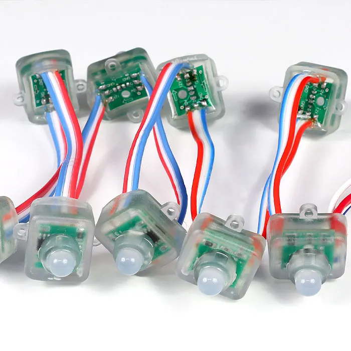 DC12V WS2811 Square 12mm Digital RGB LED Pixels String Lights Advertising Lights