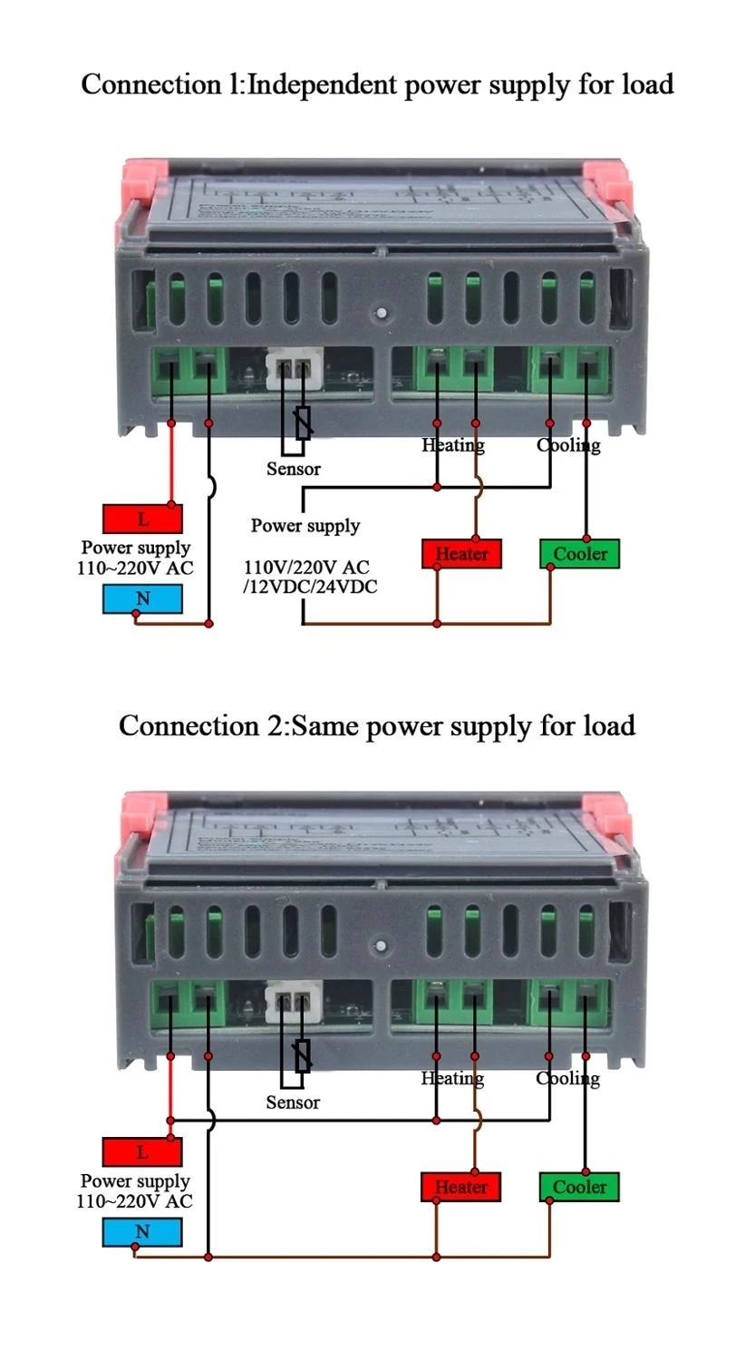 STC 1000 12V 24V 220V Digital Temperature Controller Thermostat Thermoregulator incubator Relay LED 10A Heating Cooling