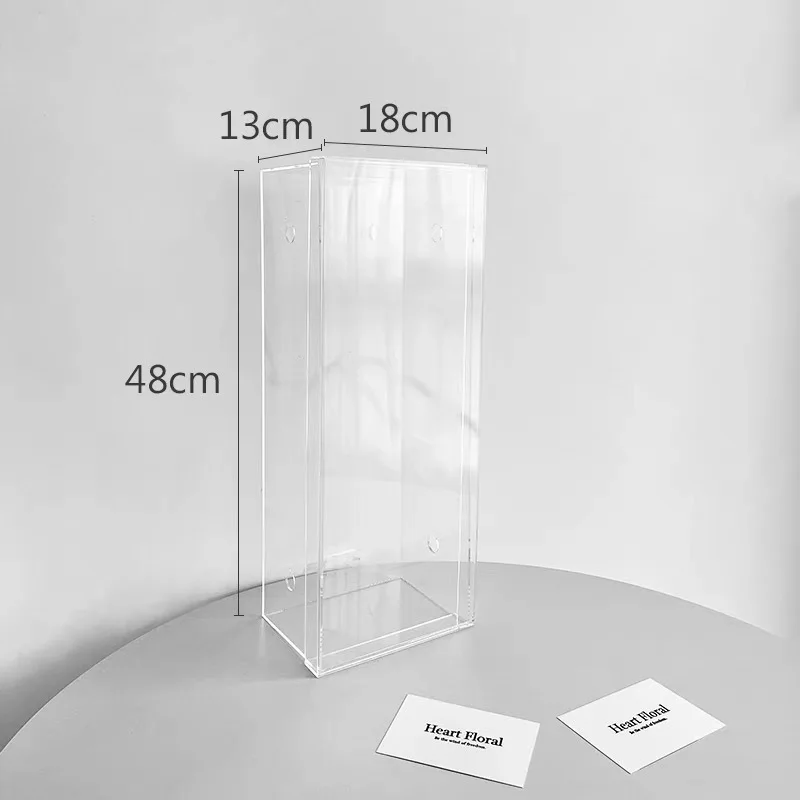 Festival gift box multifunction size customized storage box flower acrylic box with lid