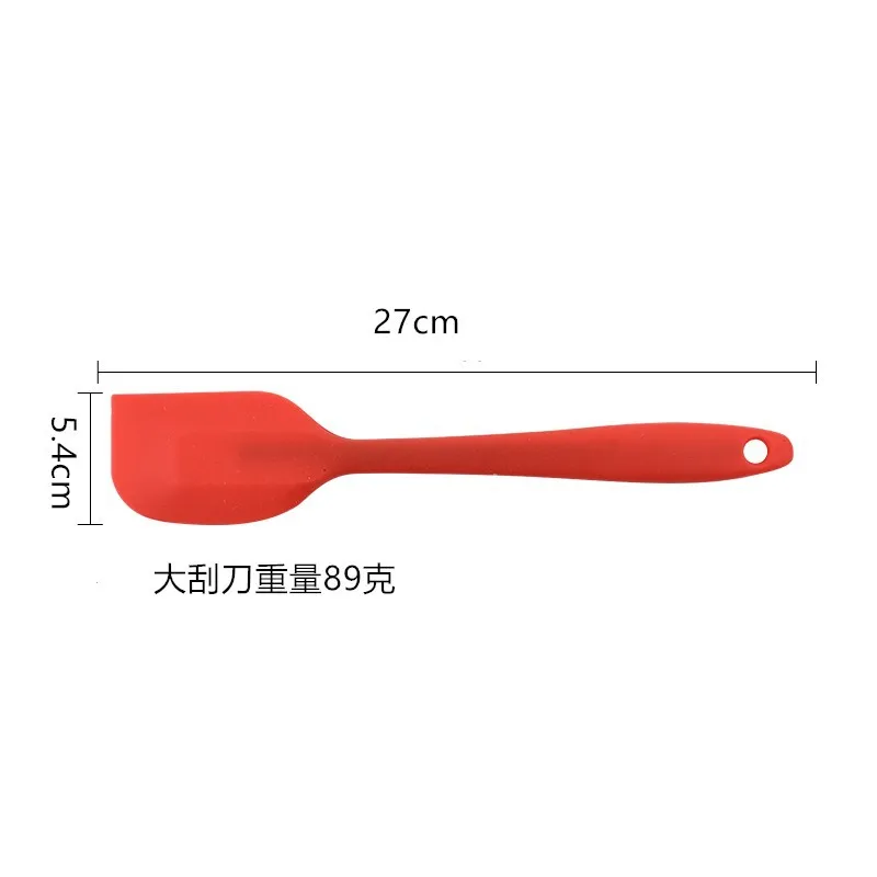BSCI Factory Household Integrated Scraper Baking Cream Shovel Cake Scraper Blender Silicone Spatula