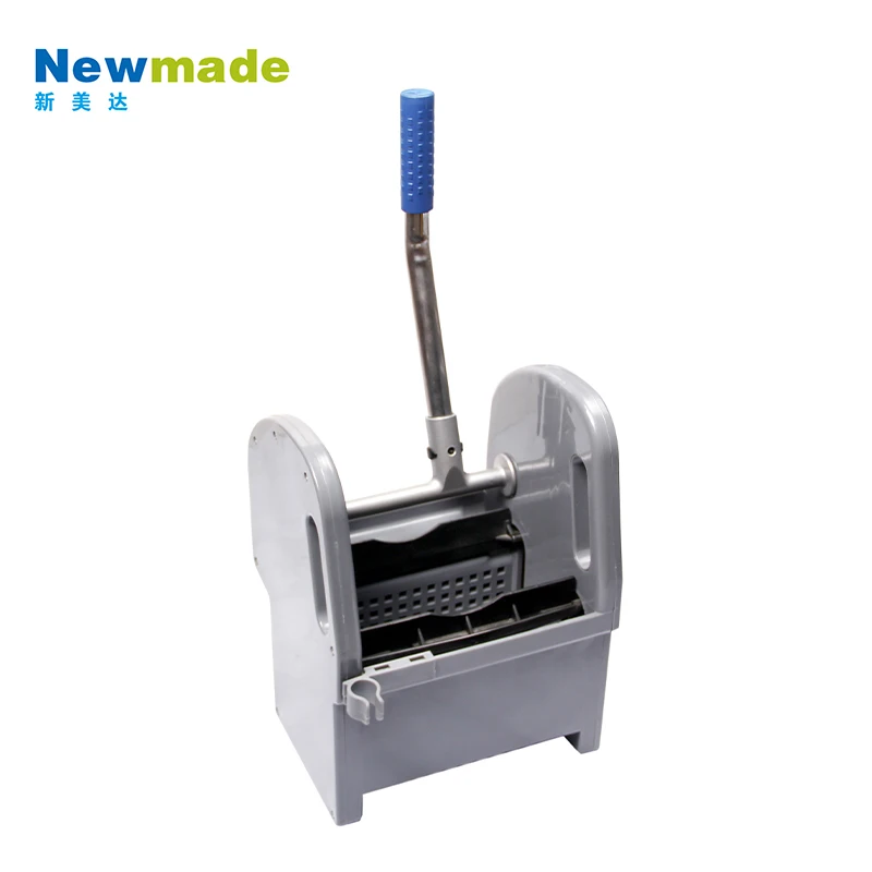 Customized commercial multi-purpose plastic down press wringer double bucket cleaning trolley