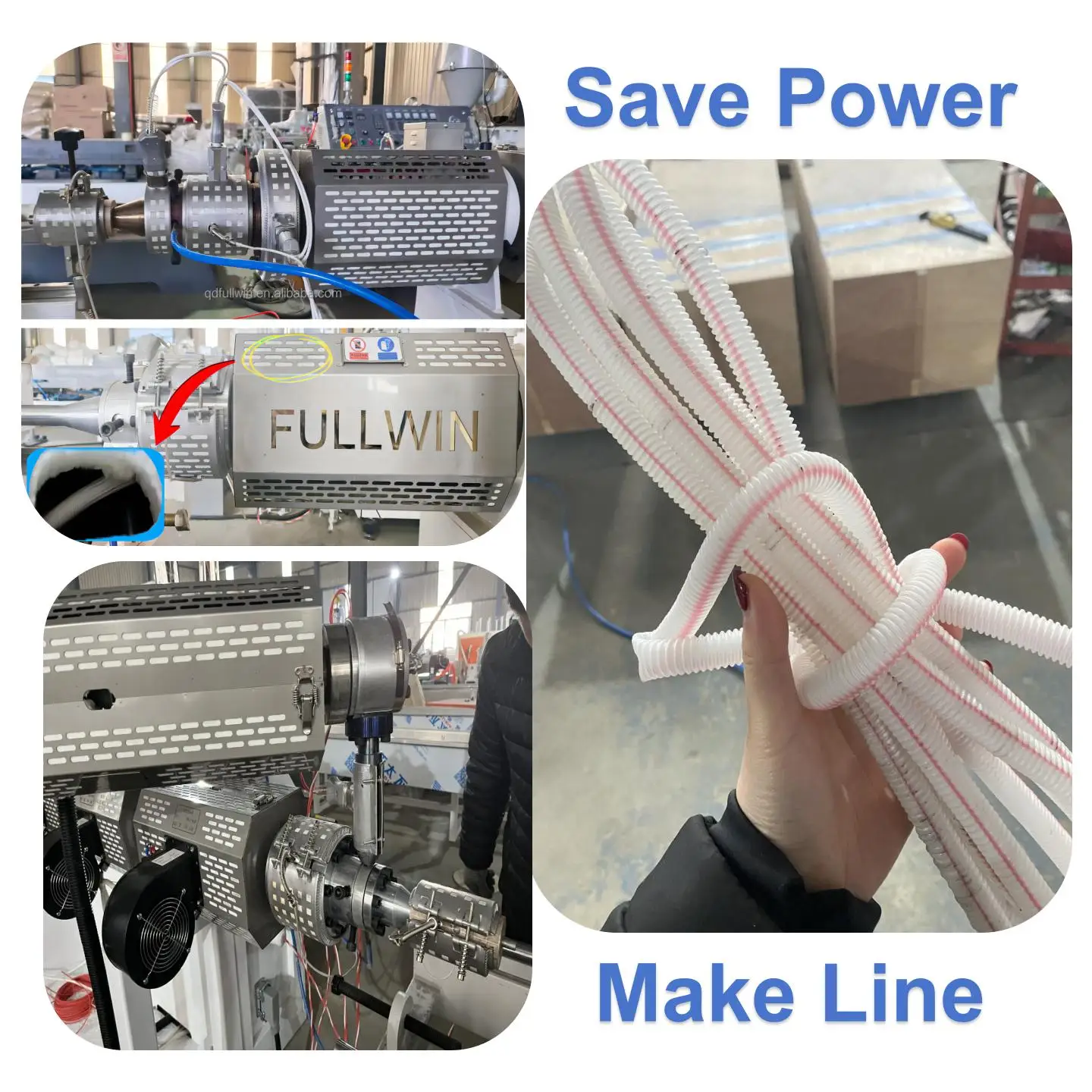 PP PE PVC single wall plastic flexible corrugated pipe production line machines manufacturing machine hoses electricity making