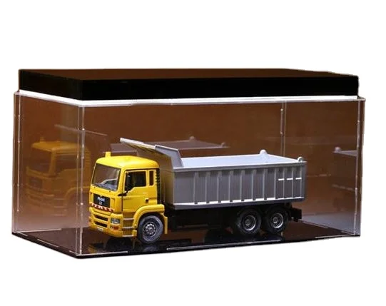 Factory customized clear acrylic car model display case with LED light for car model,garage kit and figure storage display