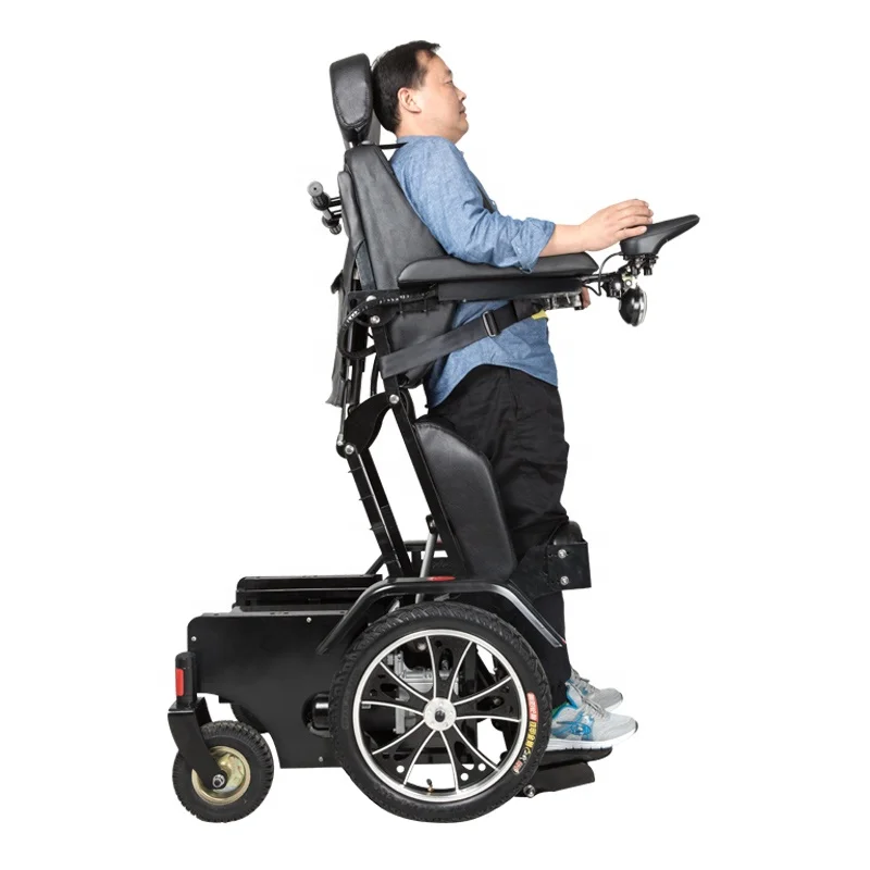 electric standing wheelchair for easy to reach high position for disable people