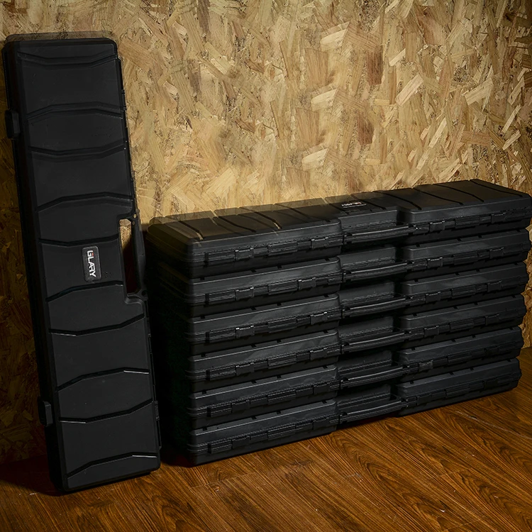 GLARY hard plastic gun box case security lightweight hunting case box for gun with foam IP65 waterproof long gun box case