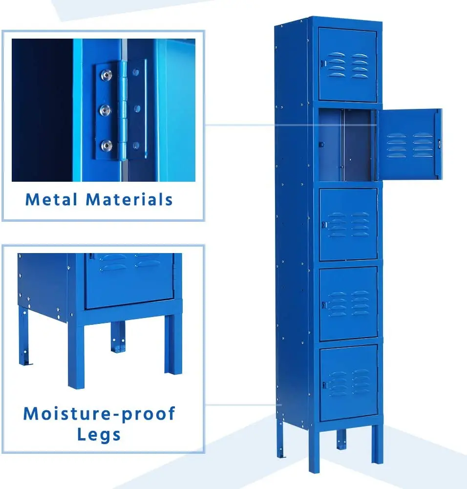 5 door knock down metal frame five door steel pickup locker metal 5 doors locker