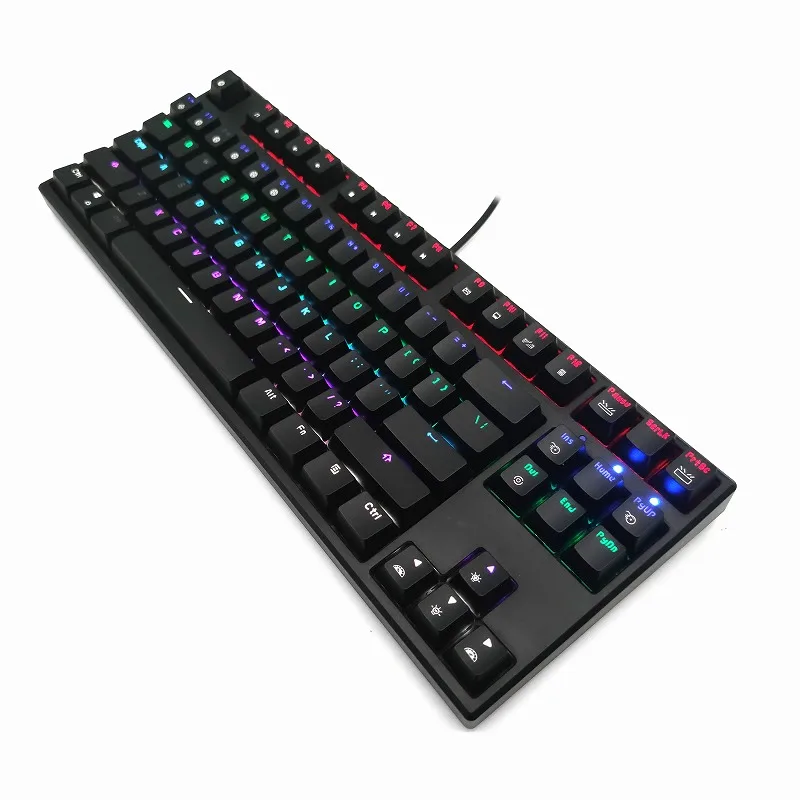 Wholesales Umila  RGB OUTEMU Blue Switch 87 Keys Arabic laser Mechanical Gaming Keyboard