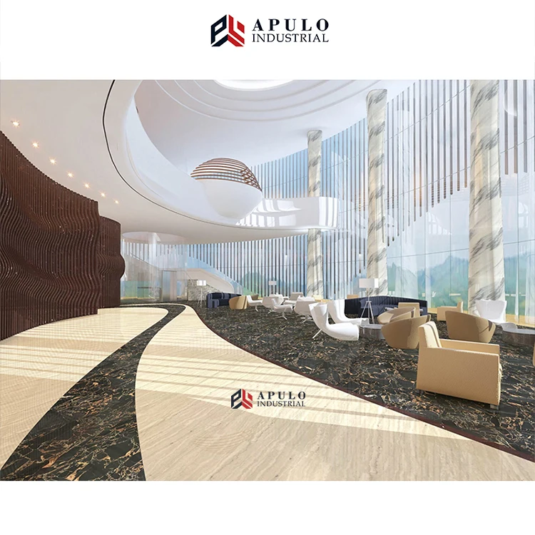 Роскошная интерьерная напольная плитка marmaro для вестибюля отеля черная Золотая Прямая поставка с