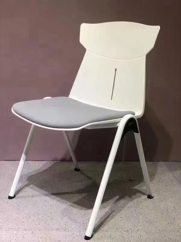 Conference chair stackable training stool thickened steel frame office meeting room negotiation chair news stool hotel chair