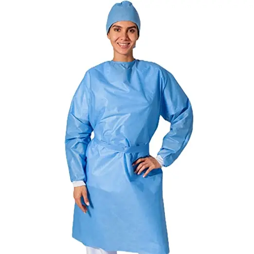 factory sale Disposable PP PPE Isolation Gown Hospital Doctor Nurse Protecting Clothing Gown Medical Surgical Isolation Gown