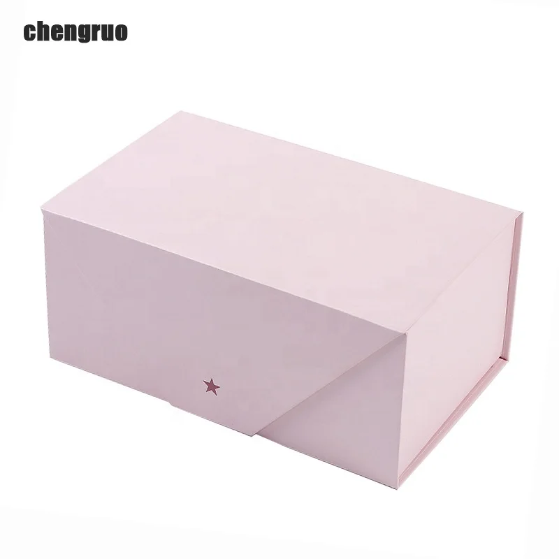 Chengruo Stock Emballage Bolsas Personalizadas Foldable Book Style Magnetic Closure Gift Paper Box Packaging
