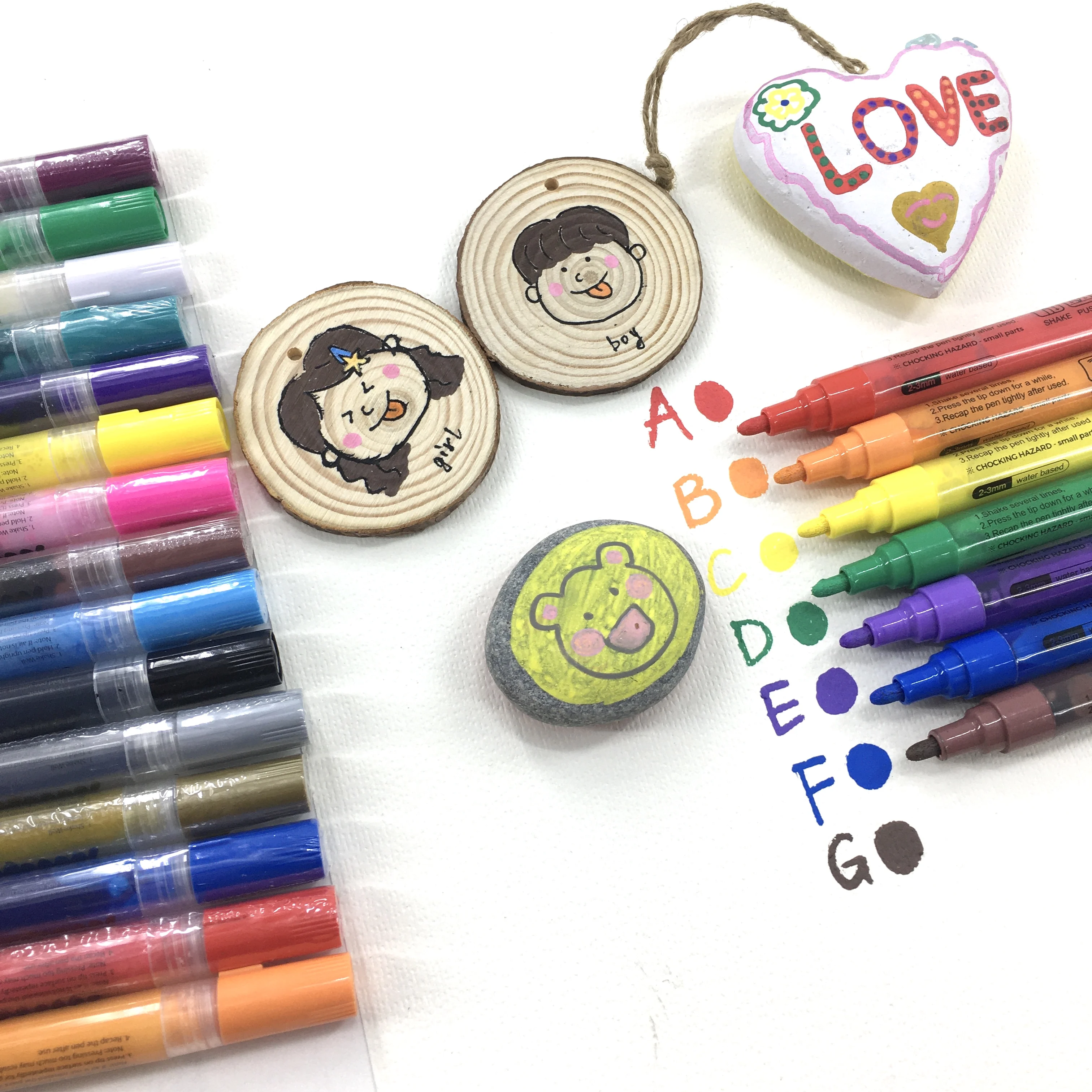 18 Colors Premium Waterproof Permanent Paint Art Marker Pen Set