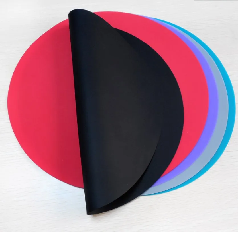 Best-selling 12-inch silicone table mat microwave oven baking mat circular anti-slip heat resistant table mats