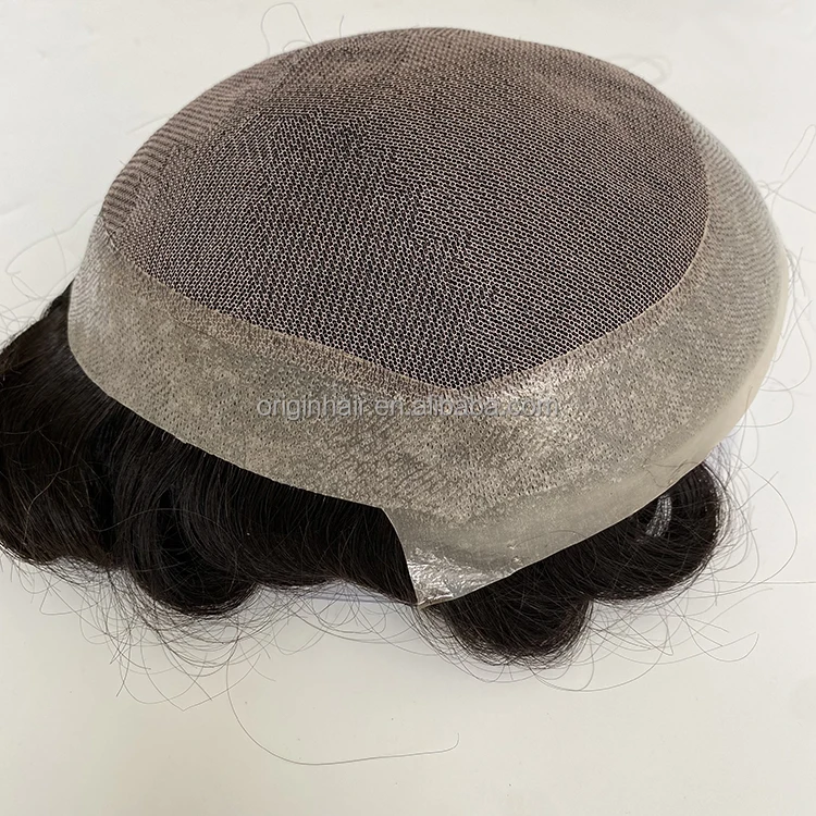 Hot Sale Male Hair Replacement System Prosthesis Australia base 100% Indian natural Human Hair Patch men wigs toupee for men