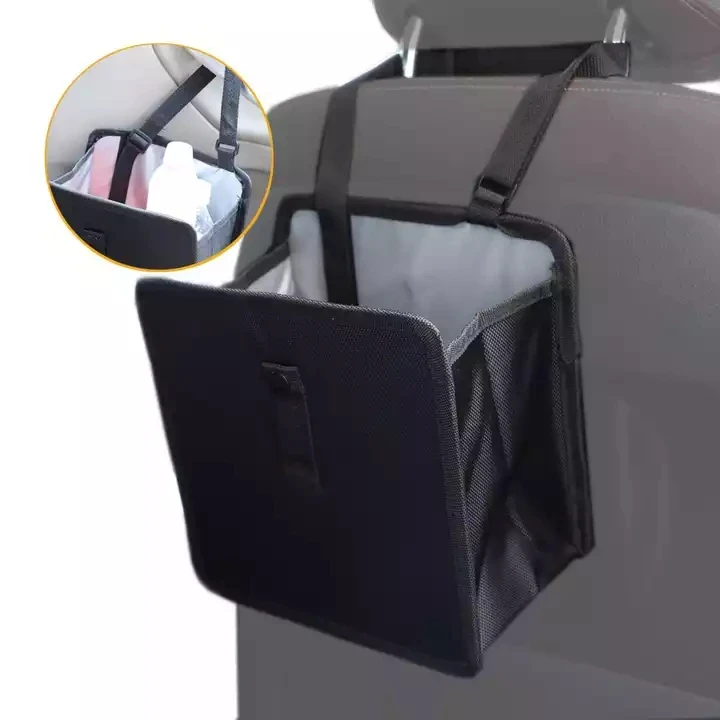 Factory Hot Sale Foldable Car Trash Can Waterproof Hanging Trash Can With Side Bags Garbage Bag For Cars
