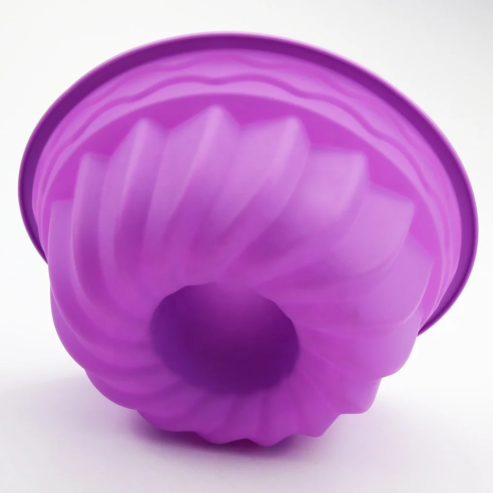 Silicone Chiffon Cake Mold Non-stick Round Savarin Mold Chiffon Cake Pans for Home Baking