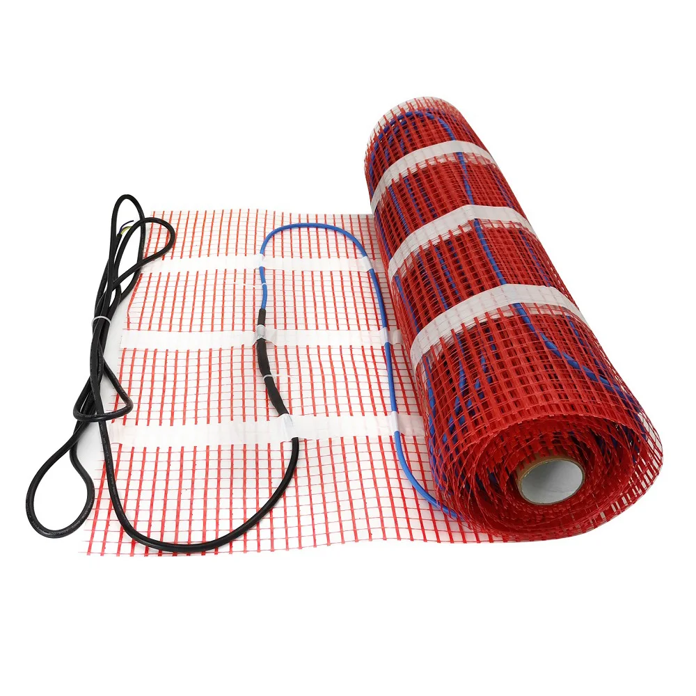 150w/㎡ 50cm Width  0.5㎡ Tile Cement Electric Infrared Heating Floor Cable Electric Warm Mat Twin Conductor Electric Strand Mat