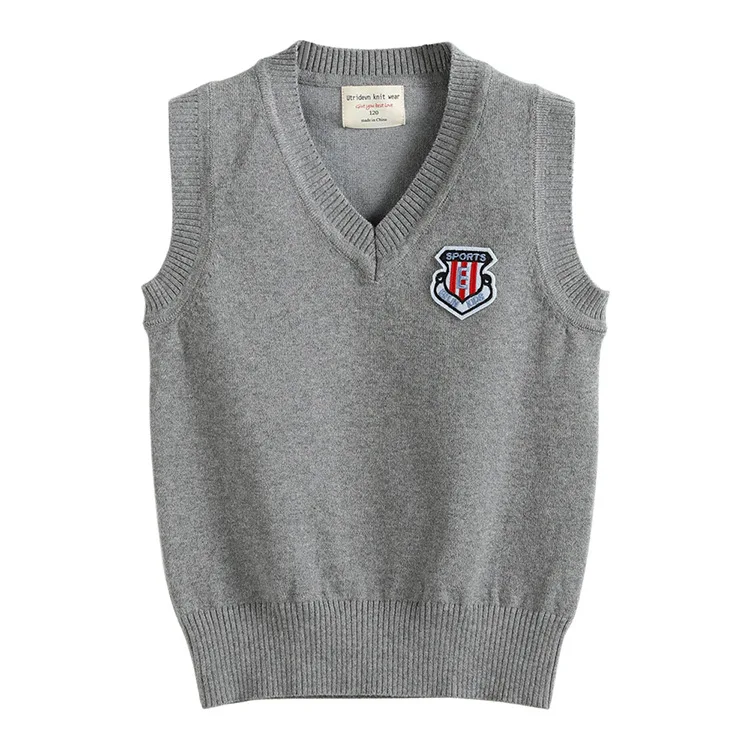 2022 Hot sale custom kindergarten school uniform philippines v-neck sweater american style school uniforms for kids