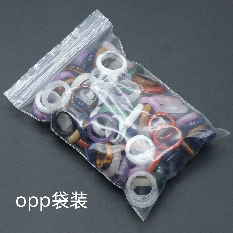 Wholesale High Quality Natural Gemstone Crystal Rings Healing Spiritual Smart Finger Band Ring For Women Men