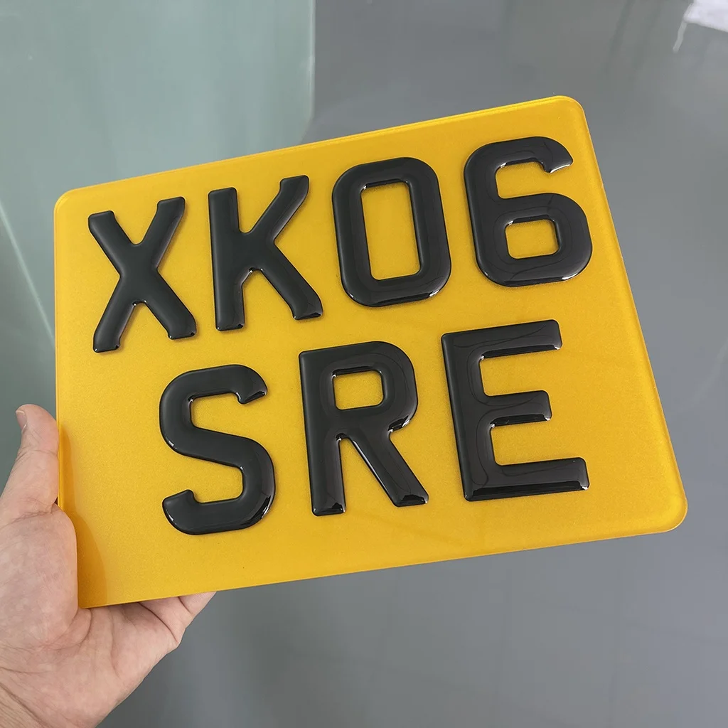 
Standard Size Acrylic Motorcycle 3D Gel Number Plates /3D Gel Letter Plates 