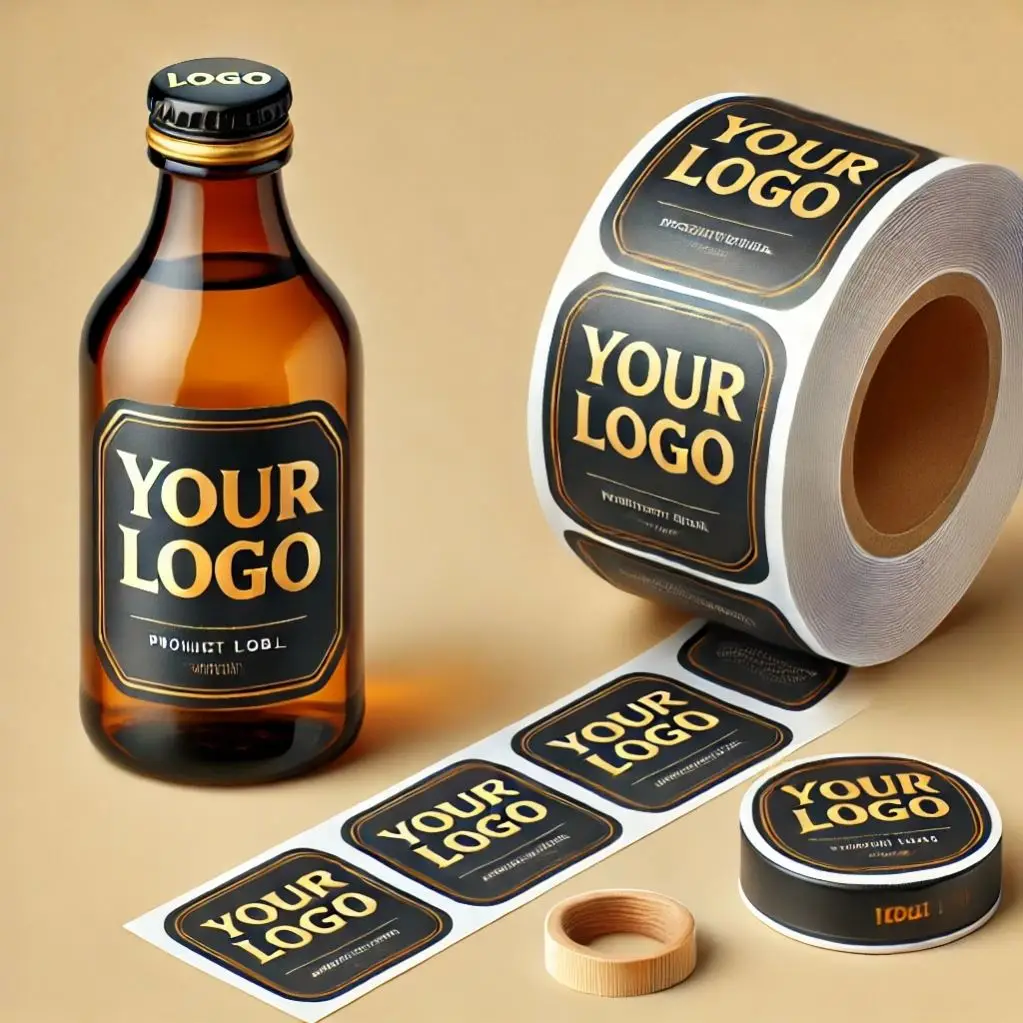 Hot sale oil blottling private paper packaging adhesive sticker labels roll logo design manufacturer