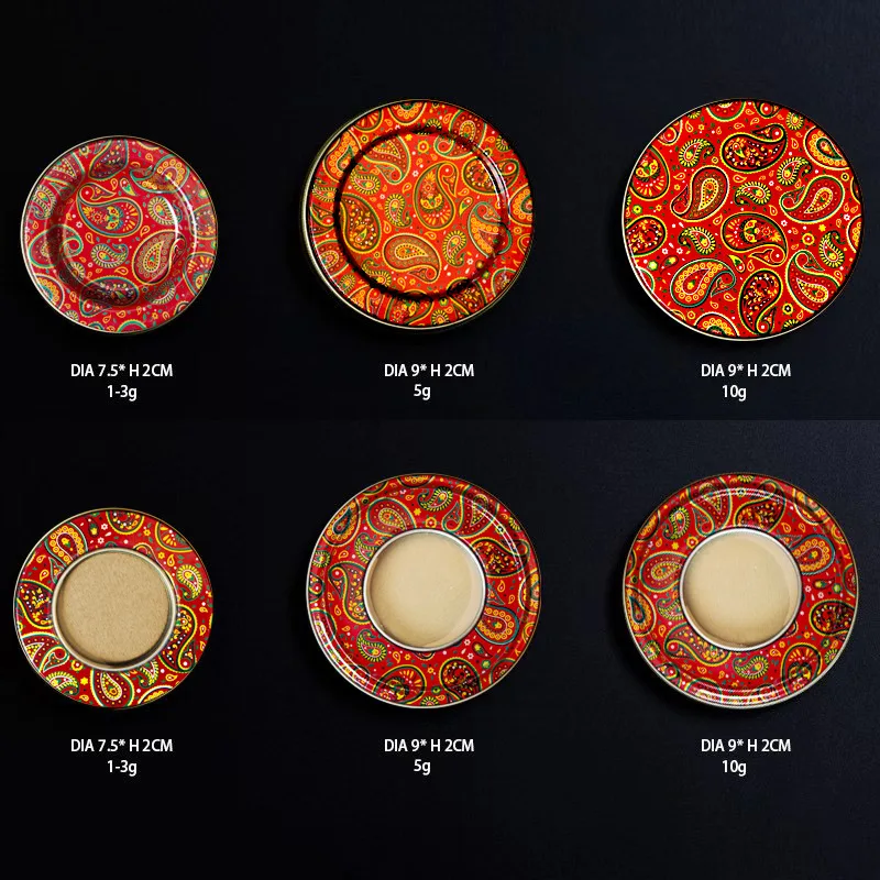 High Quality Customized Tin Saffron Box Sliver Series Empty Tinplate Tin Packaging Boxes For Saffron