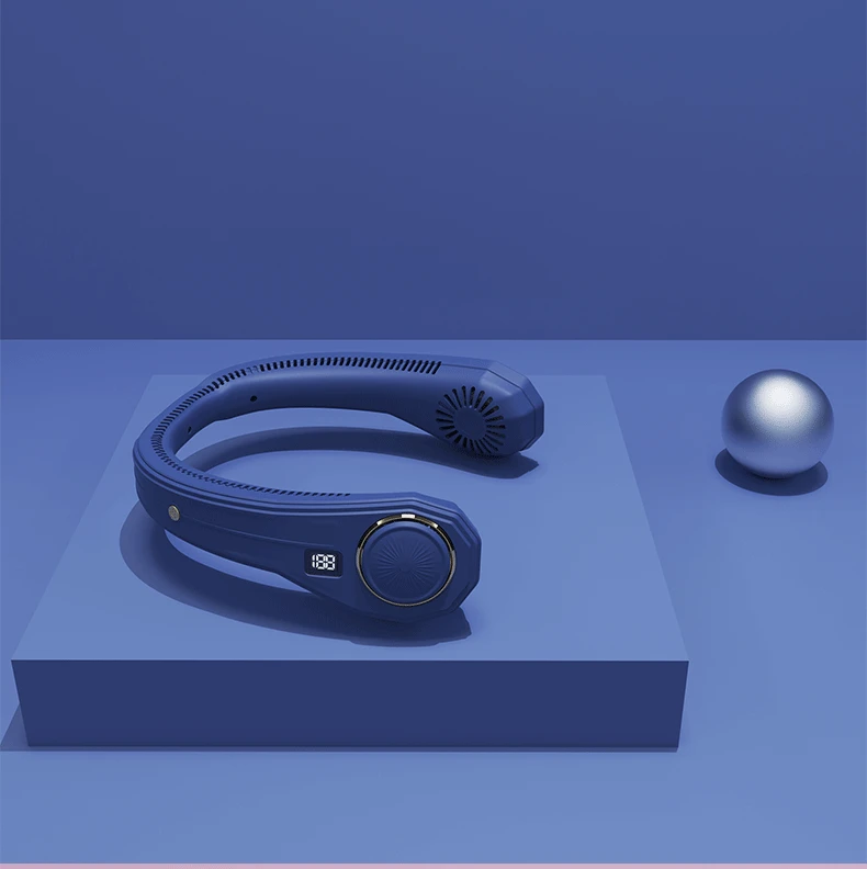 New hanging neck fan portable leafless hanging  lazy outdoor hanging neck small fan charging fan