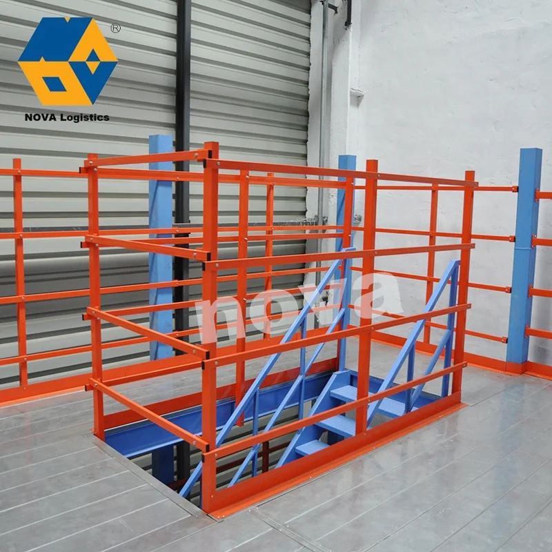 NOVA Prefabricated Steel Structure Warehouse Platform, Raised Storage Multi-level Racking Steel Mezzanine Floor/