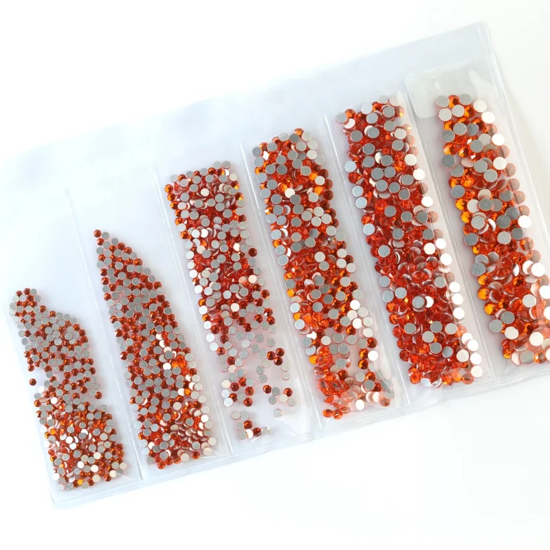 Factory Wholesale 6 Small Bags Packing Non Hotfix Crystal Strass Rhinestone for Wedding Dress