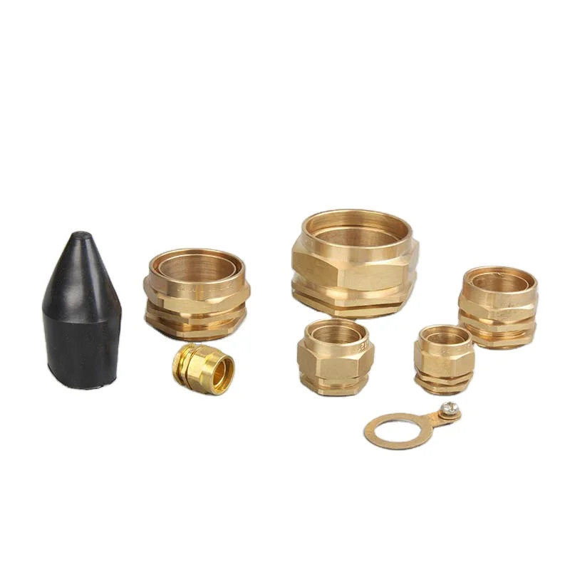 High Quality Copper Waterproof CW Thread Cable Gland Type With Earthing Shroud Armoured & PVC Shroud Outside