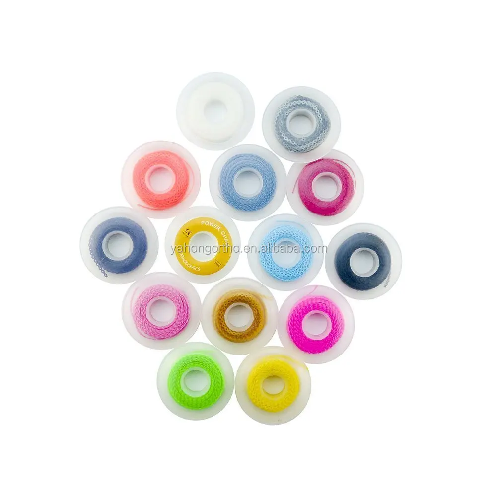 Dental Orthodontic Elastic Rubber Band Chain Short Type Power Chain for Mini Roth Brackets