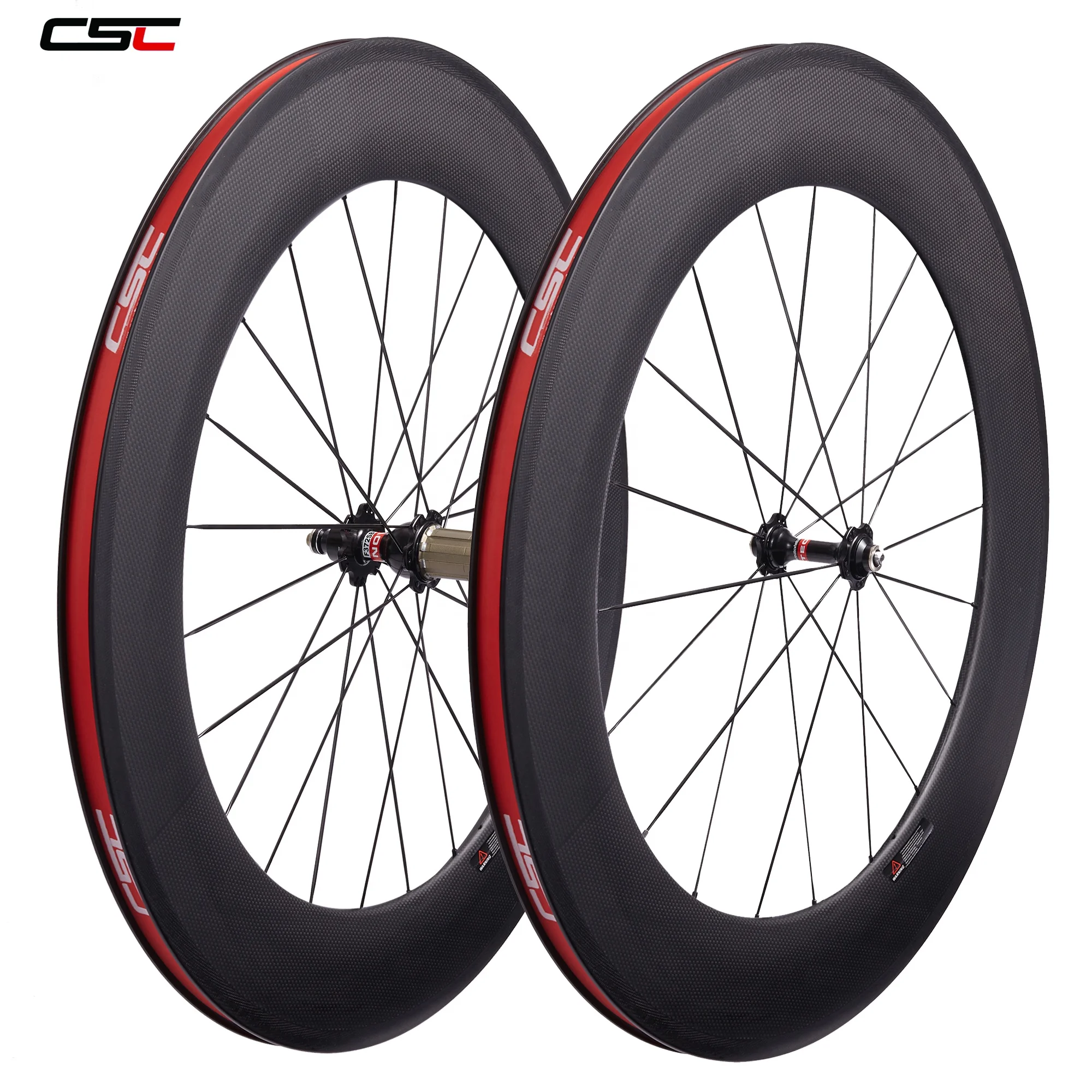 CSC Carbon Wheels 88mm depth 25mm width with Novatec A271SB F372SB hub CN Spokes Clincher Road bike Carbon Bicycle Wheelset