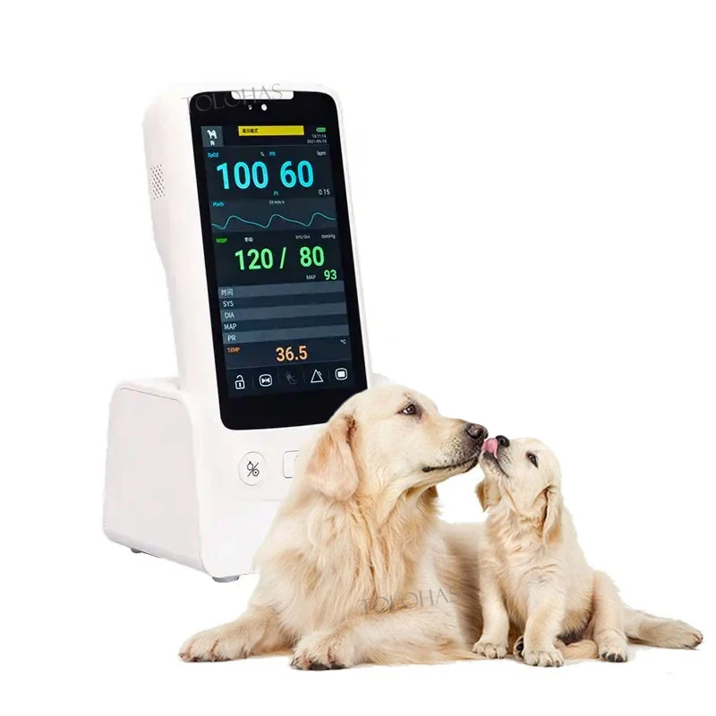 LHWVET40 Easy To Use New Design Mini Medical Monitor Multi Parameter Pet Monitor For Vet
