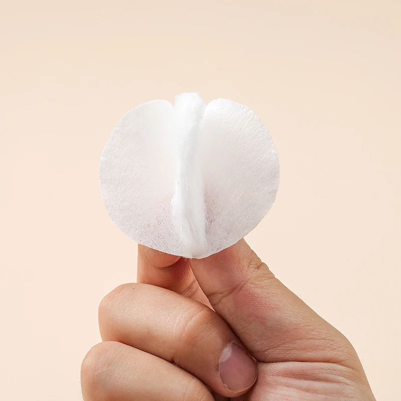 50PCS Round makeup cotton Clean Pads Cosmetic Non Woven Facial Cotton Pads Bags Top OEM Style Environmental Pure Package Eco