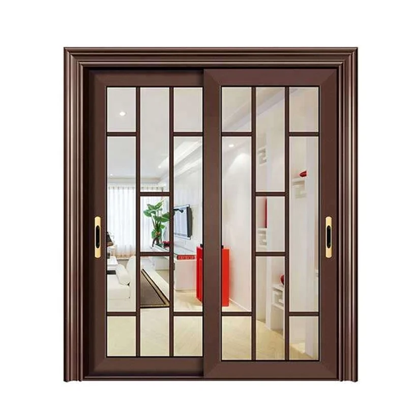 
modern house security aluminium glass sliding door coated sliding door with decorative pressure plates designs sliding door 