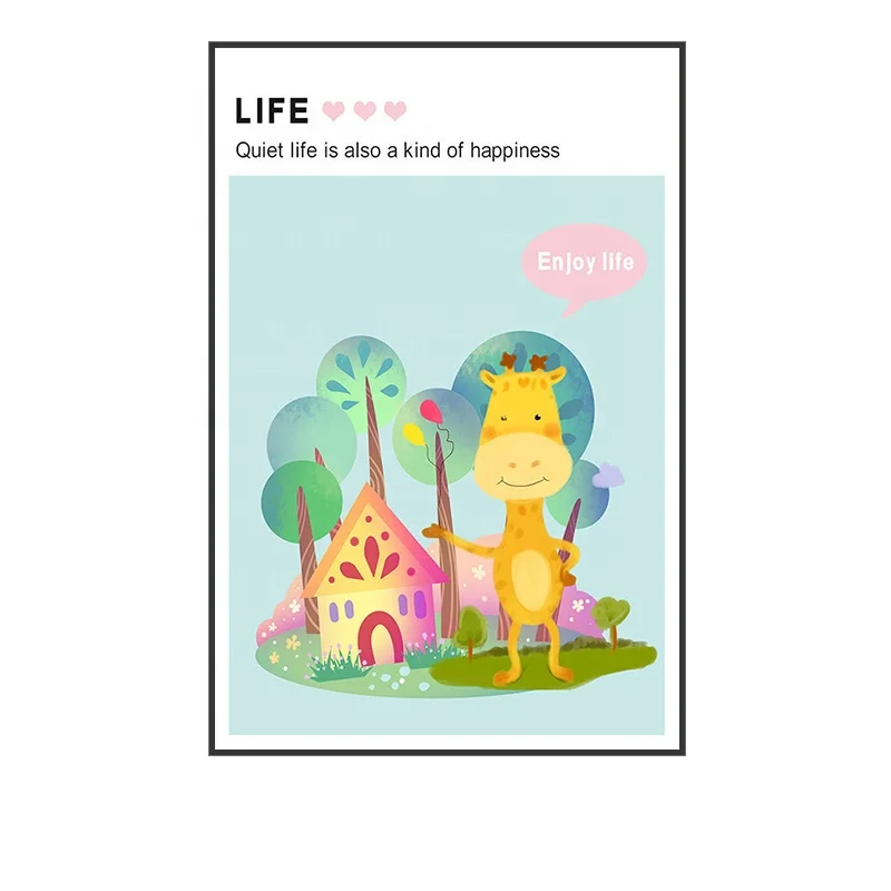 Treasure house room decoration wall frame photo lovely Rabbit painting modern wall decoration Hanging picture