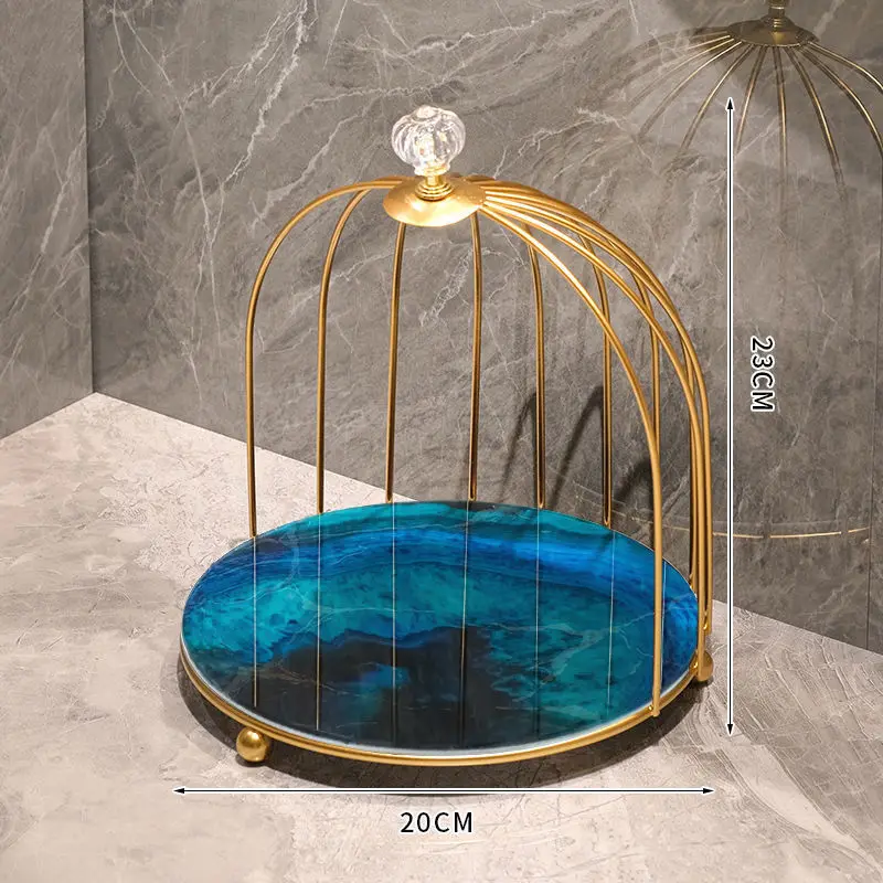 2024 New Arrive Iron Bathroom Cosmetics Storage Box Finishing Bathroom Table Bird Cage Storage Rack