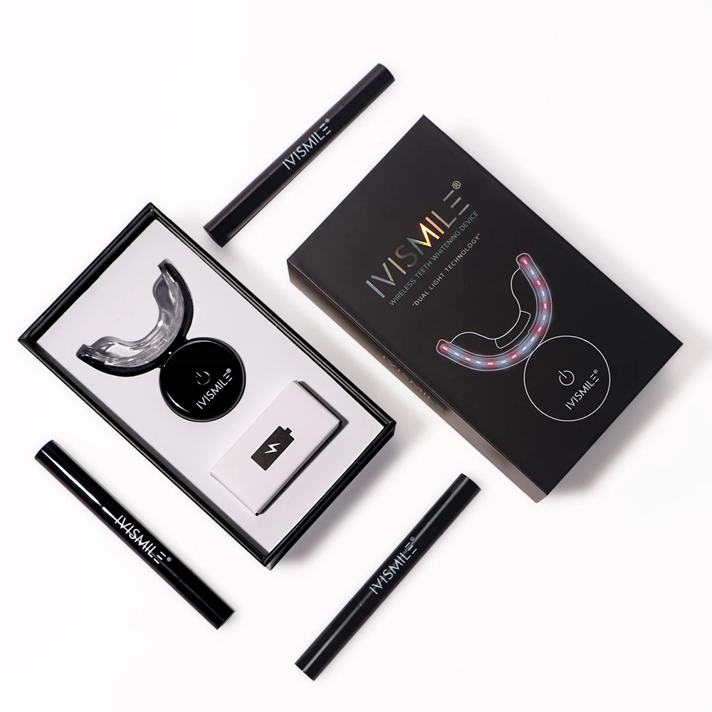 Private Logo Wireless Supplier Teeth Whitening Kit With Led Light And Gels