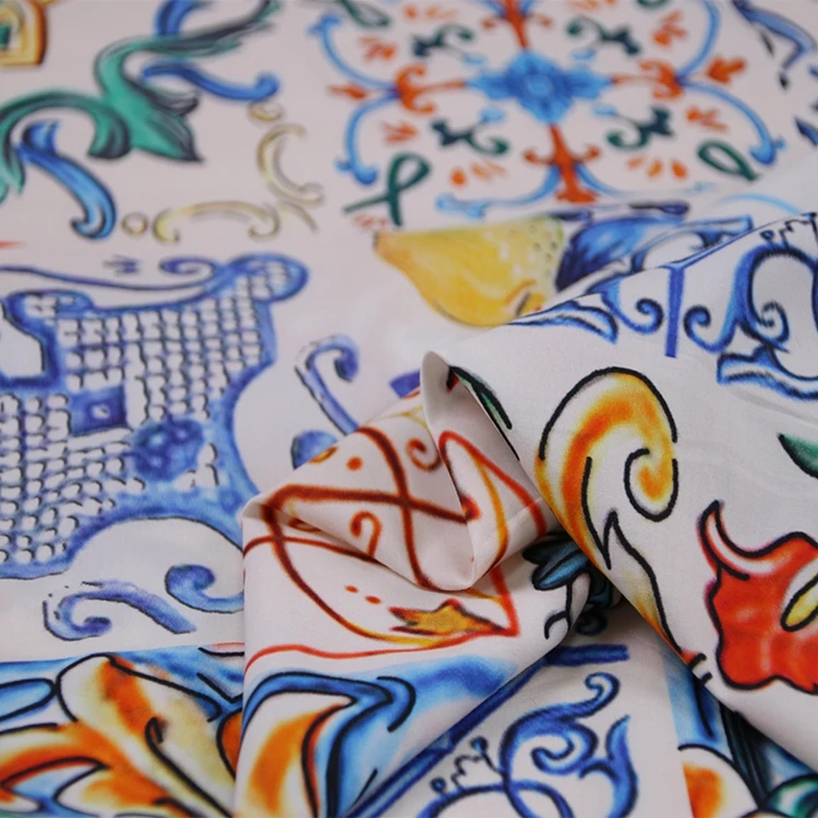 Custom Digital printed Cotton lycra fabric for kids 100% cotton knitted fabric