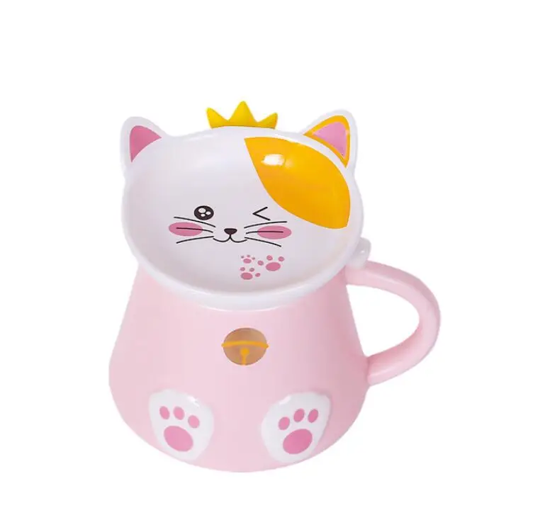 Подарки на день рождения для девочек Набор чашек и блюдца с золотым ободом кофейная кружка мультяшным котом