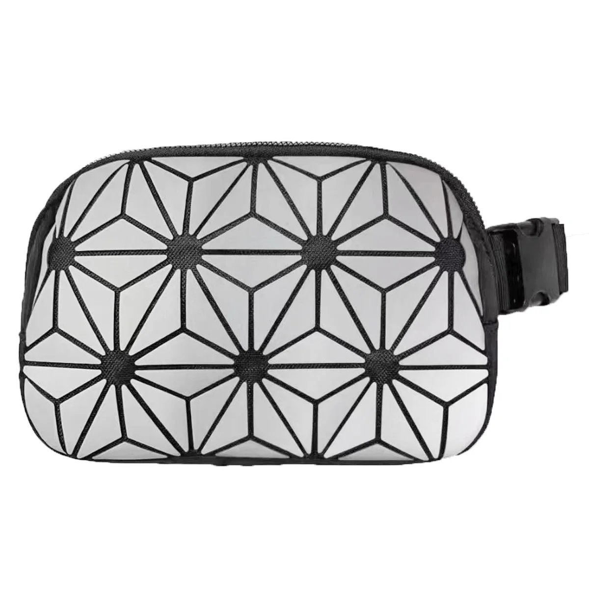 Sports Reflective Fanny Pack Chest Packs Hip Bag Geometric Luminous Holographic Waist Belt Bags