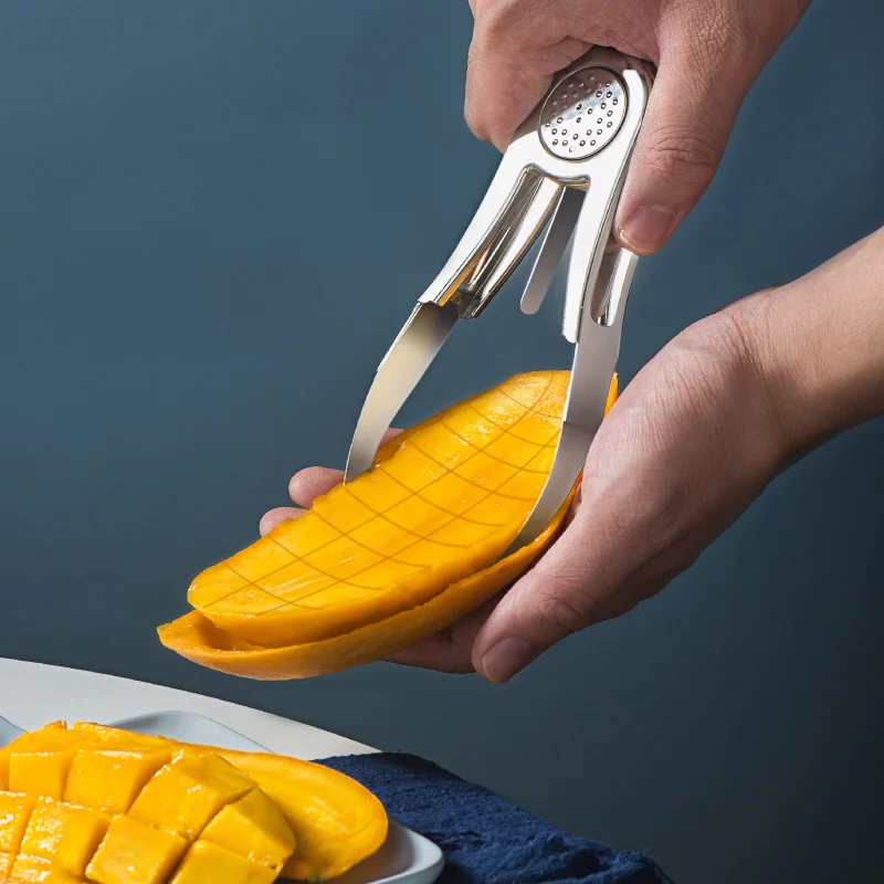 Home Use Stainless Steel Mango Peeler Cutter Divider Creative Fruit Tool Mango Slicer