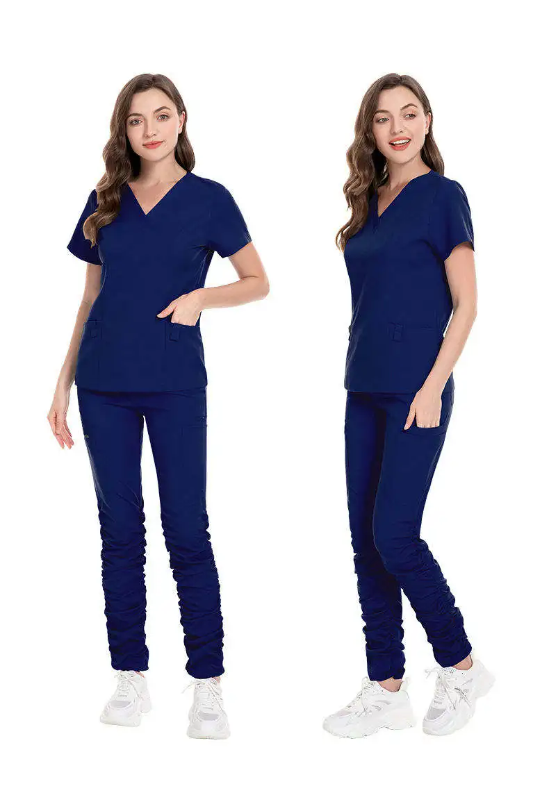 nurse uniforms for women new medical hospital coveral  Plus Size Printed Scrubs Top Medical Scrub Uniform Sets for Women