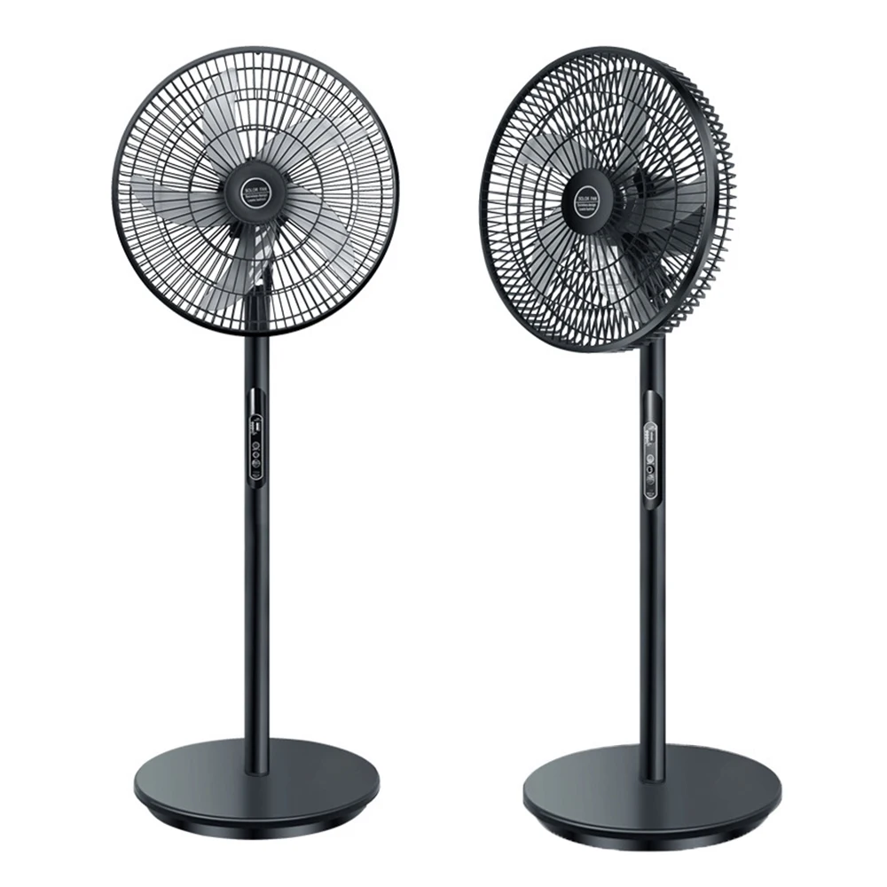 Best-selling Solar Rechargeable Fan with Lithium Battery 16 Inch Long Household Air Cooling Fan HELIOS