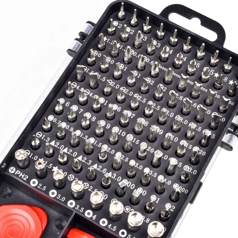 Wholesale multifunctional 110 in 1 tools box set Repairing Phone Computer Screwdriver Tool Set Tools set