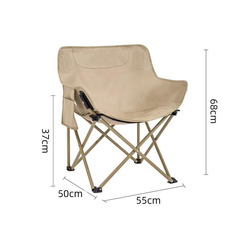 Outdoor Ultra-Light Portable Space High Back Aluminum Alloy Ultralight Light Weight Fishing Camping Folding Moon Chair