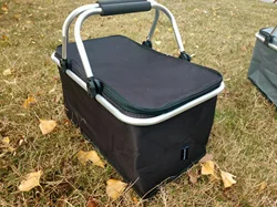 2022 New Hot Customized Folding Picnic Bag Insulated Cooler Basket Outdoor Camping Picnic Basket